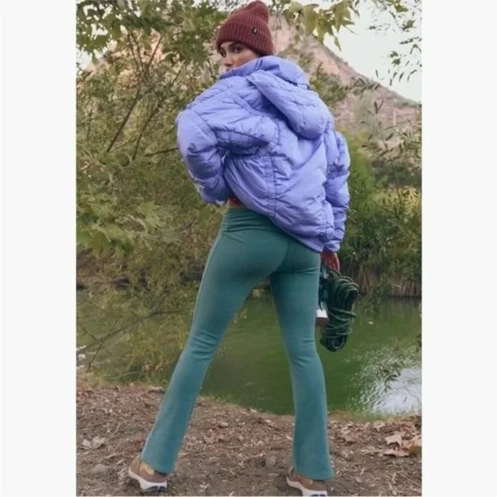 Free People Movement Aced It Leggings in Midnight Jade‎ Green Size L NWT - Picture 5 of 6
